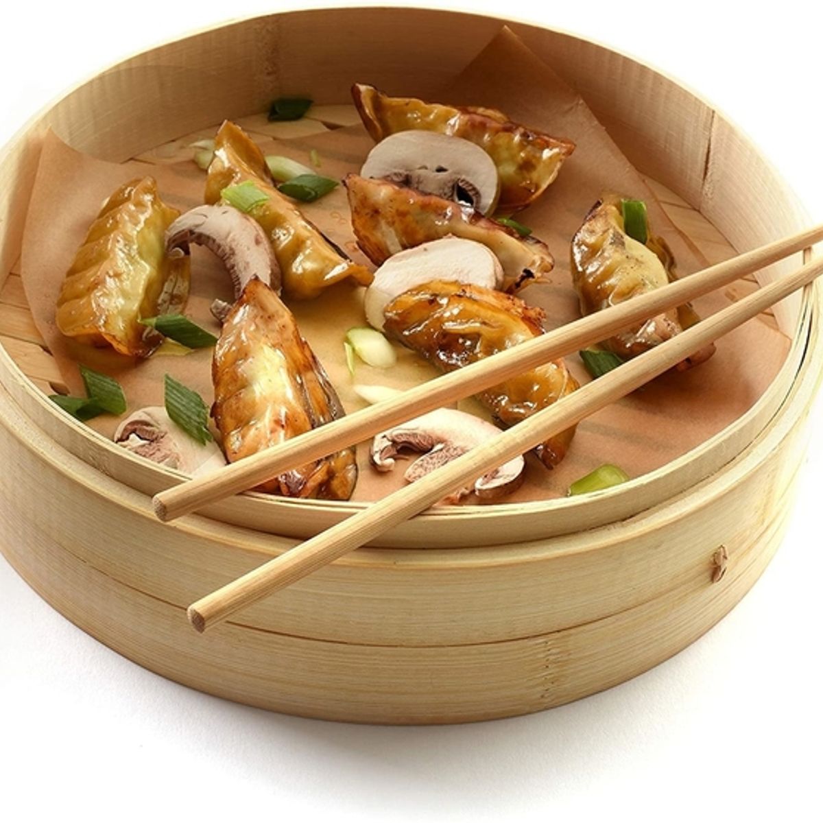 GENERICO - Vaporera De Bambu 1 Piso Con Tapa 23cm diam 2pza