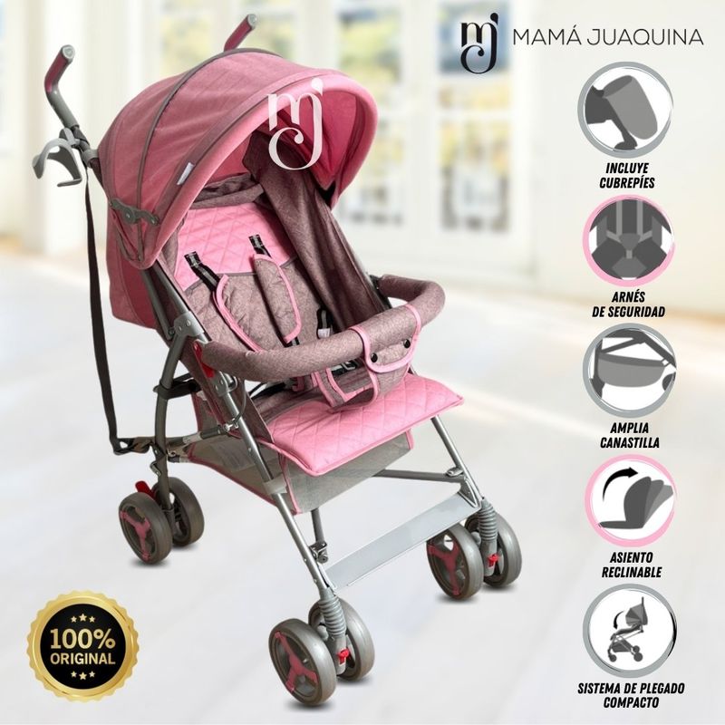 BABY - Coche Bastón «MAINSON» Pink