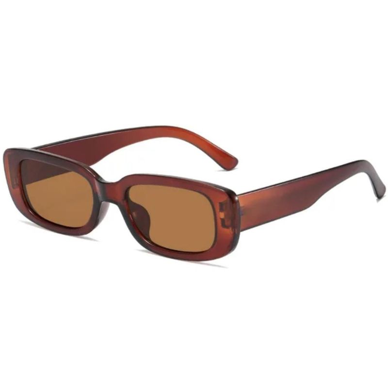 GENERICO - Lentes de Sol Mujer Rectangular  Marron PL5057