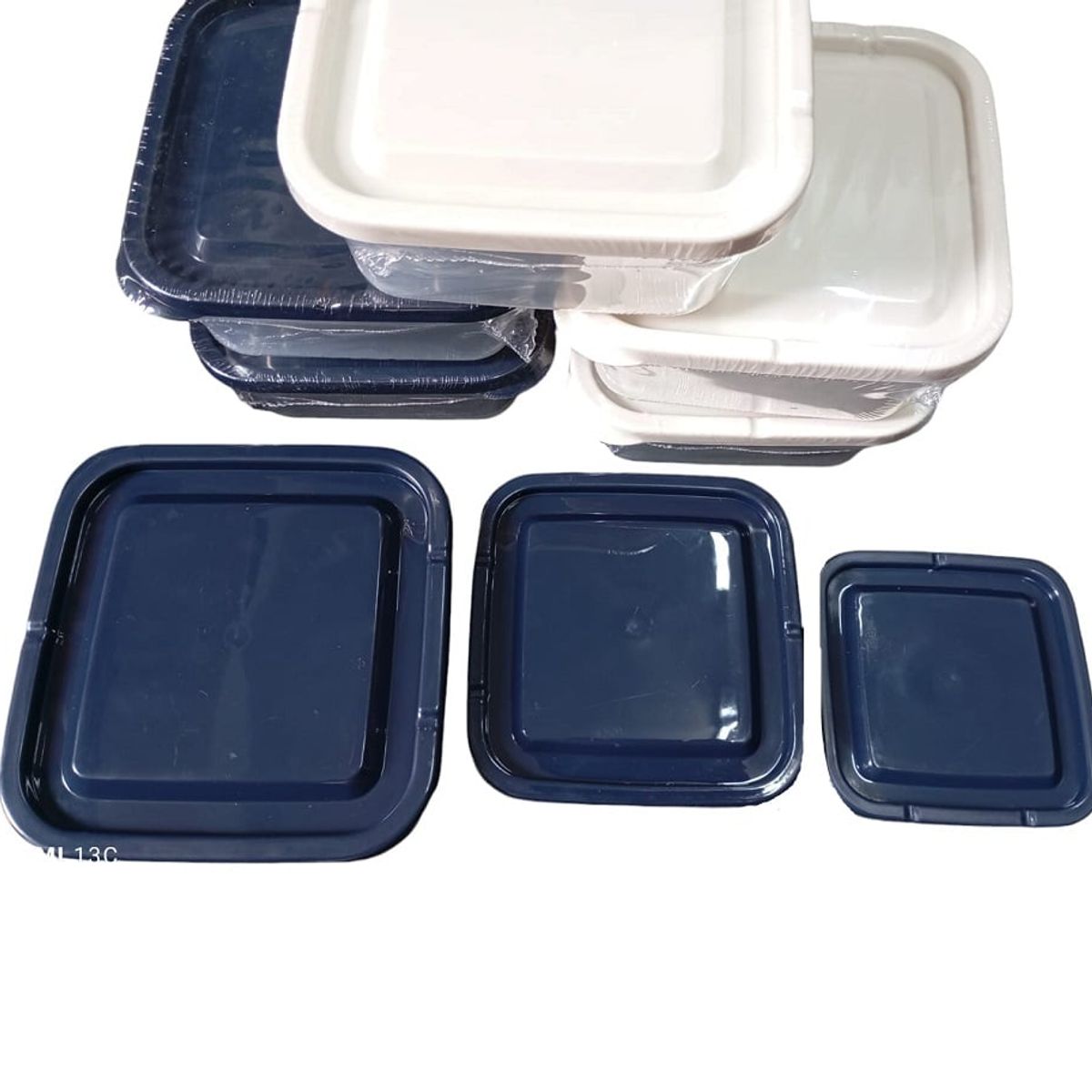 GENERICO - Tuppers  cuadrado contenedor de alimentos 3 tapers diferentes tamaños