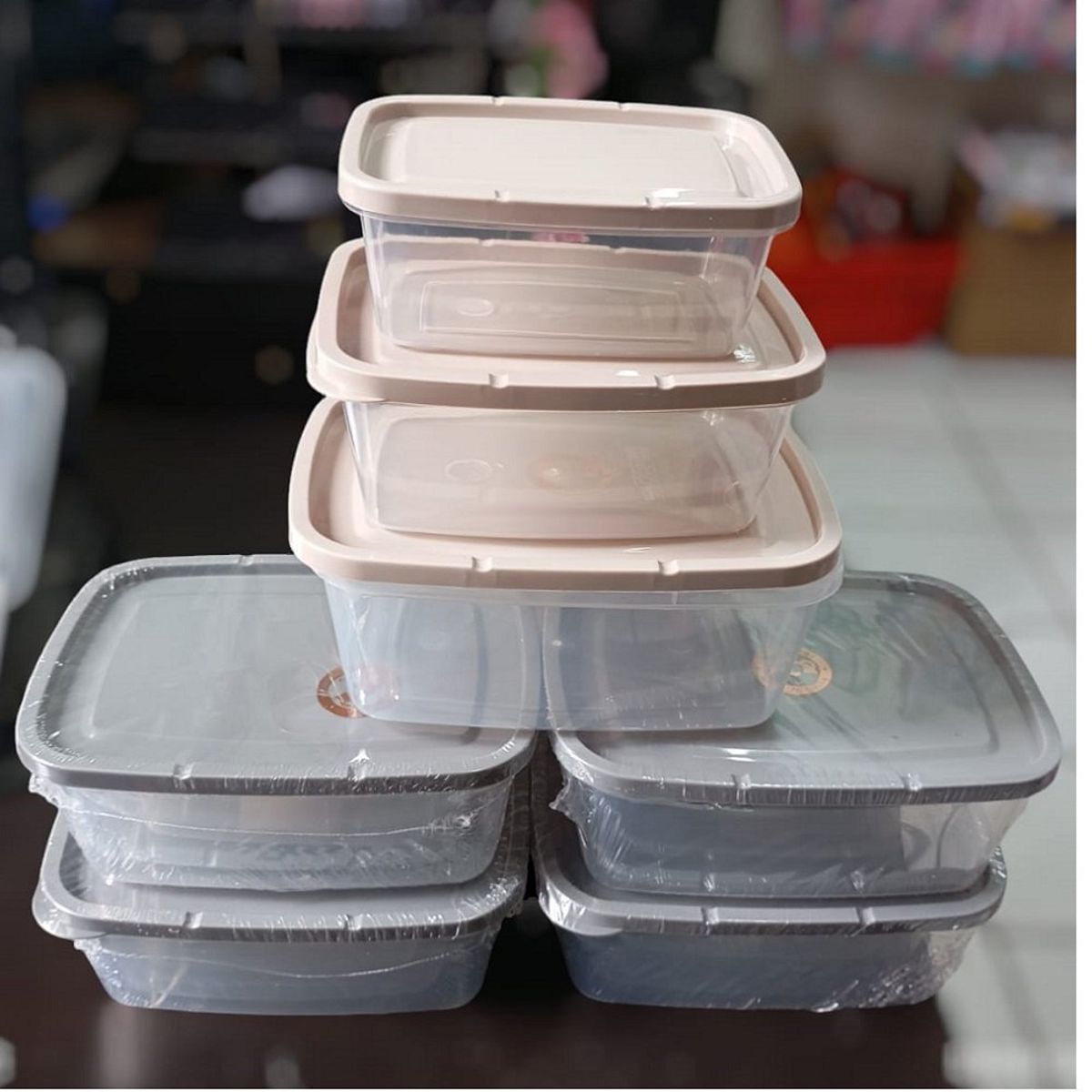 GENERICO - Tuppers rectangular contenedor de alimentos 3 tapers diferentes tamaños