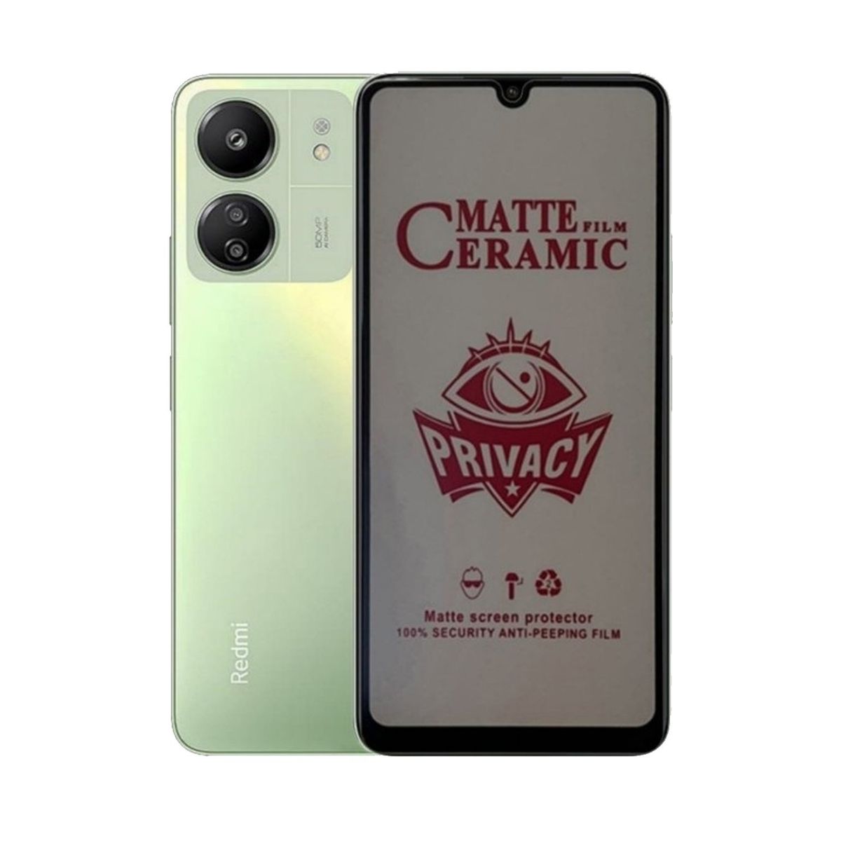GENERICO - Mica Ceramica Mate Anti-Espía XIAOMI REDMI 13C