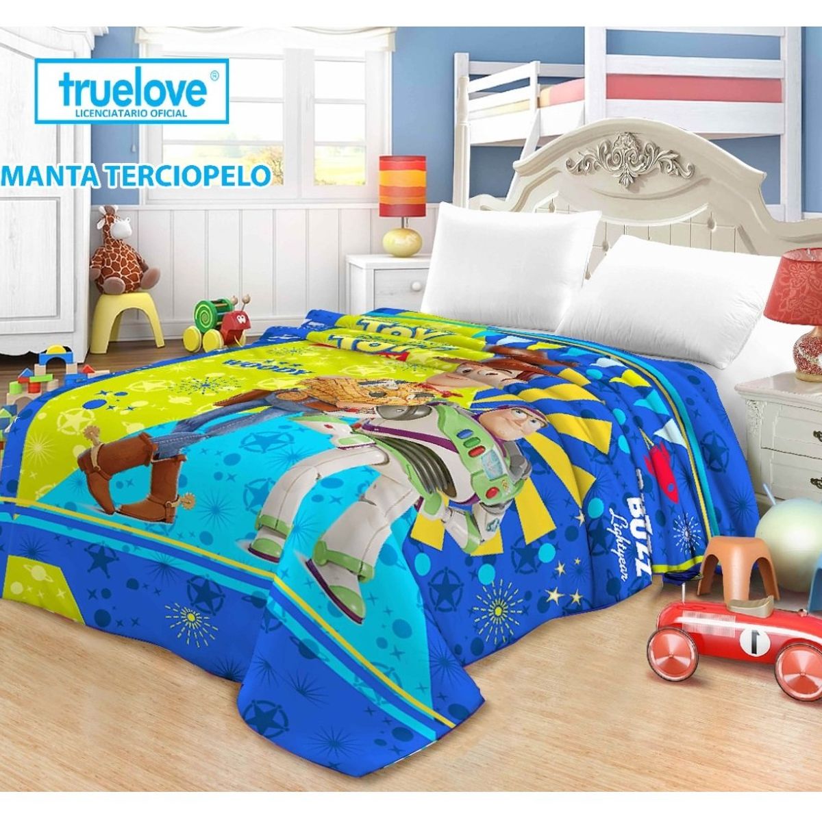 TRUELOVE - Manta Infantil Piel Durazno Toy Story 1.5 plazas