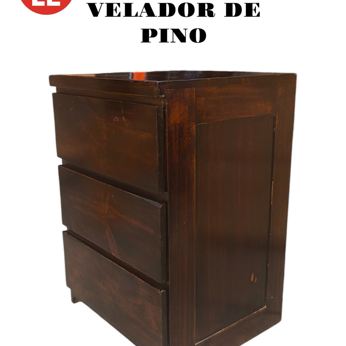 GENERICO - VELADOR DE PINO COLOR NOGAL