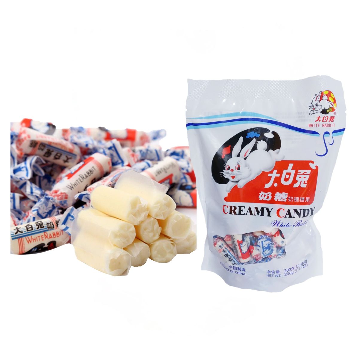 GENERICO - Caramelos Cremoso De Leche Cream Candy 200gr White Rabbit