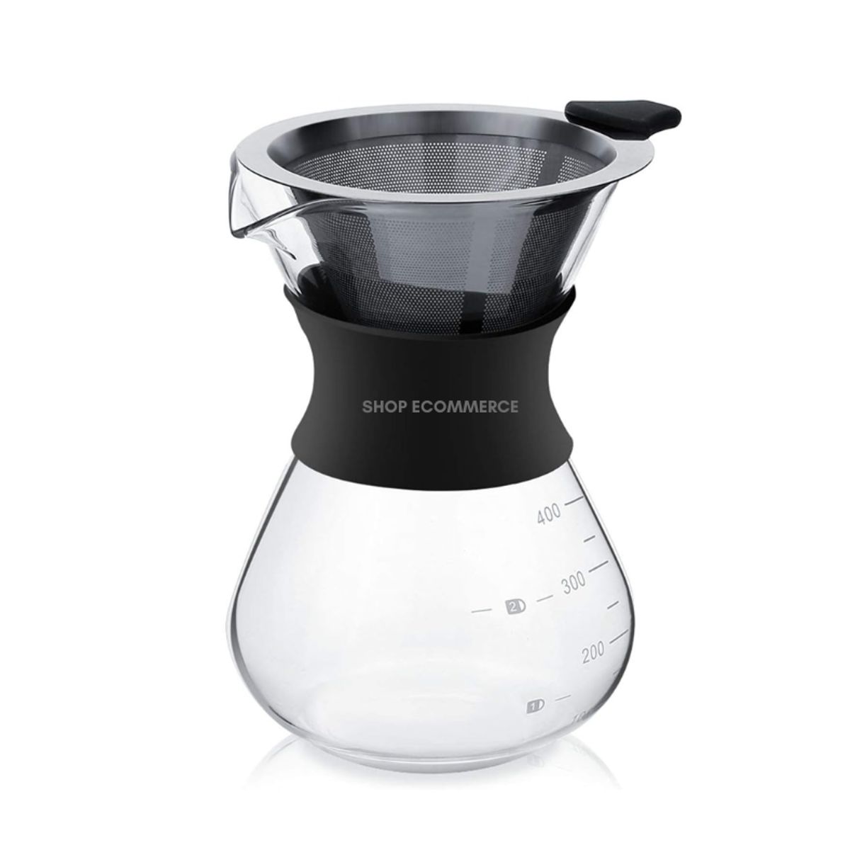 GENERICO - Cafetera  de goteo  con filtro de acero inoxidable 400 ml