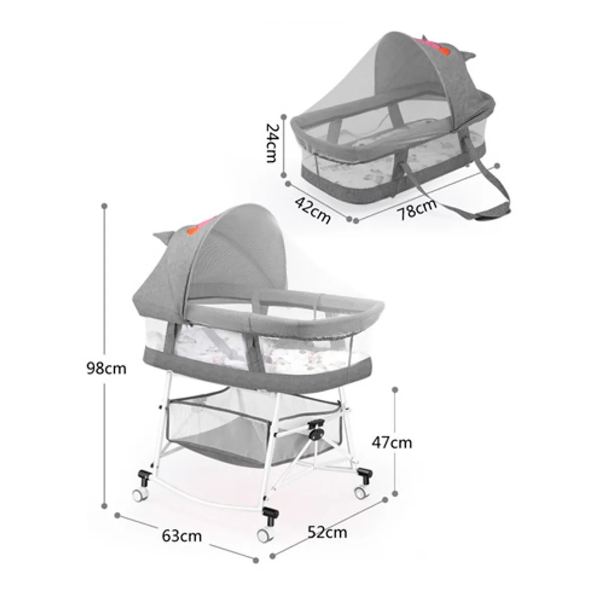GENERICO - Cuna Portatil Bebe Plegable Mosquitera Multifuncion Cama