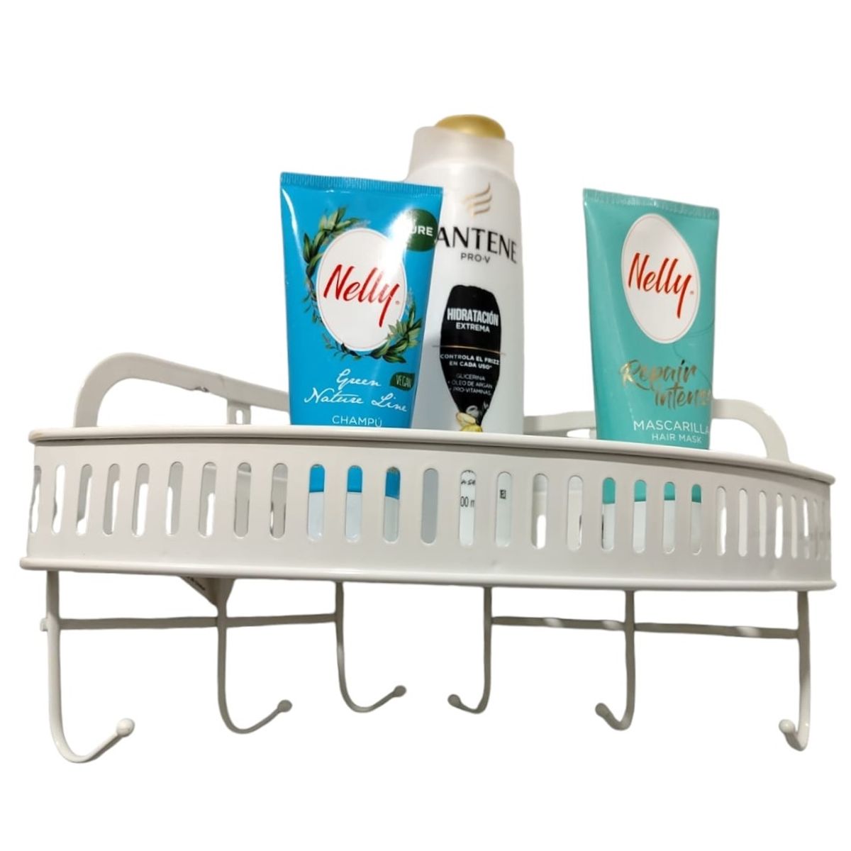 GENERICO - Esquinero Organizador de Baño de Metal Blanco