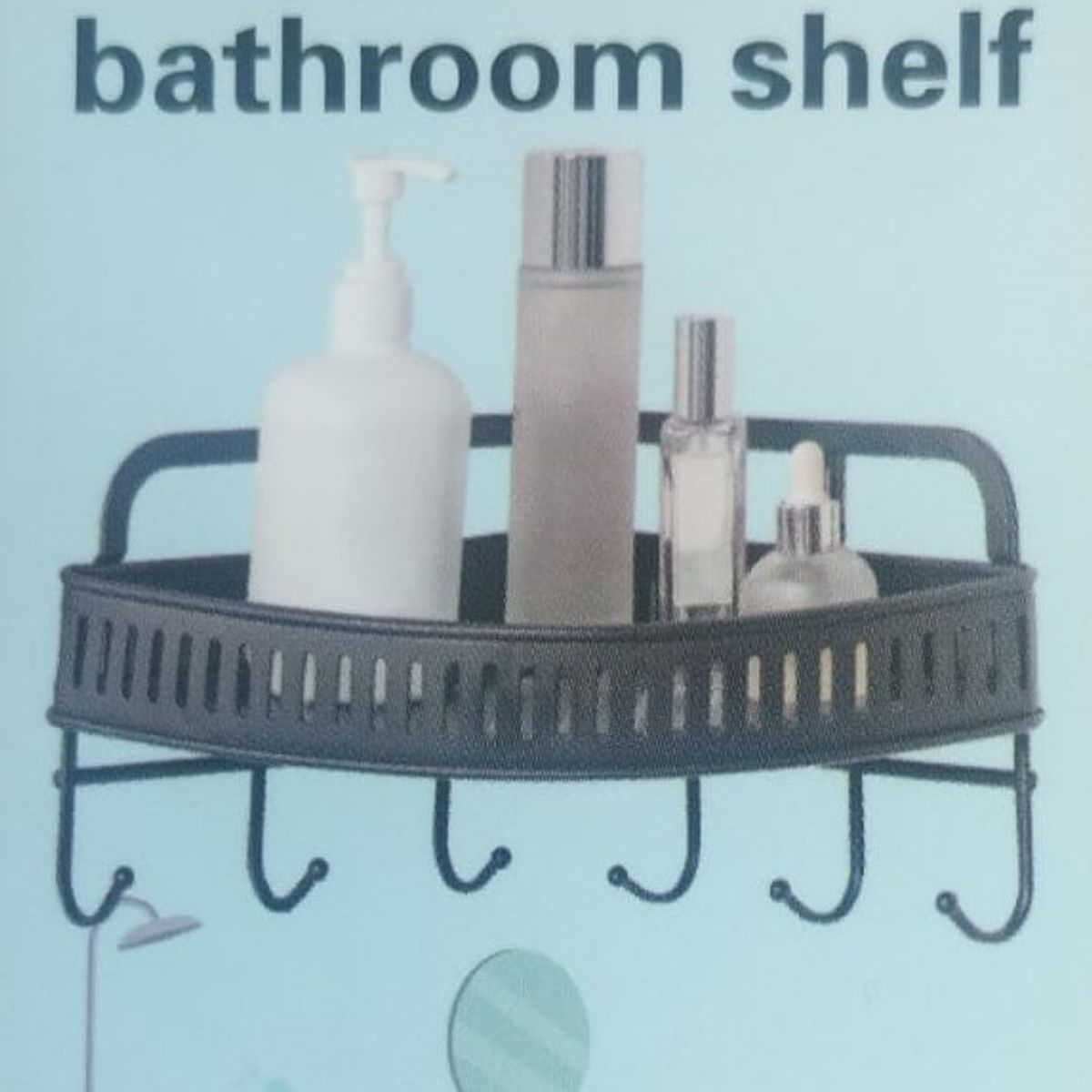 GENERICO - Esquinero Organizador de Baño de Metal Blanco