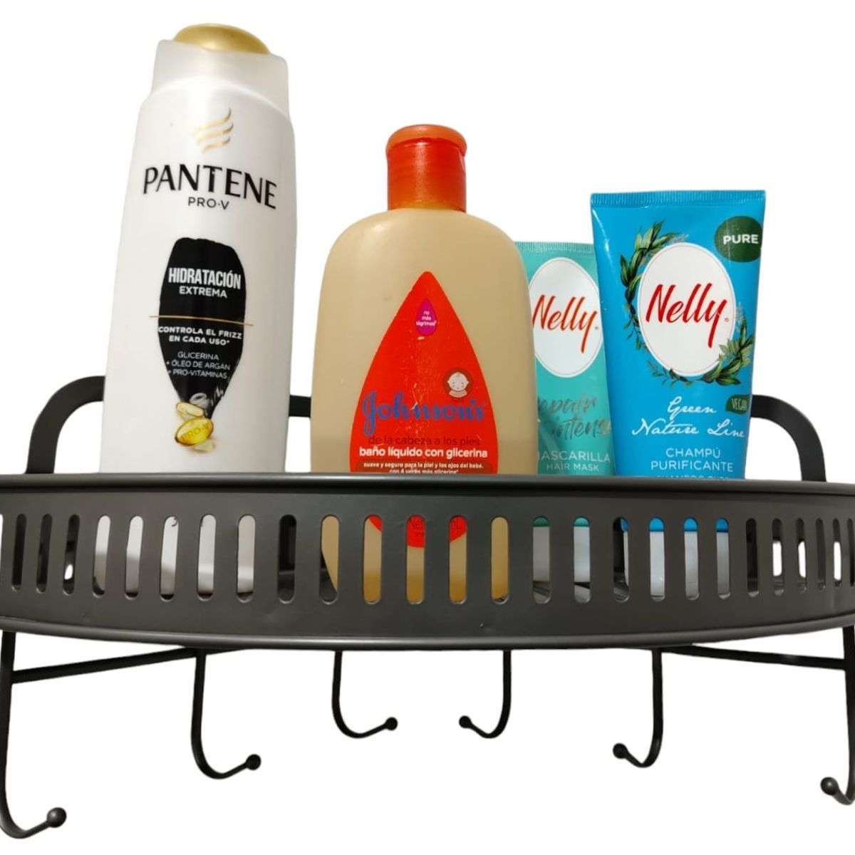 GENERICO - Esquinero Organizador de Baño en Metal Gris