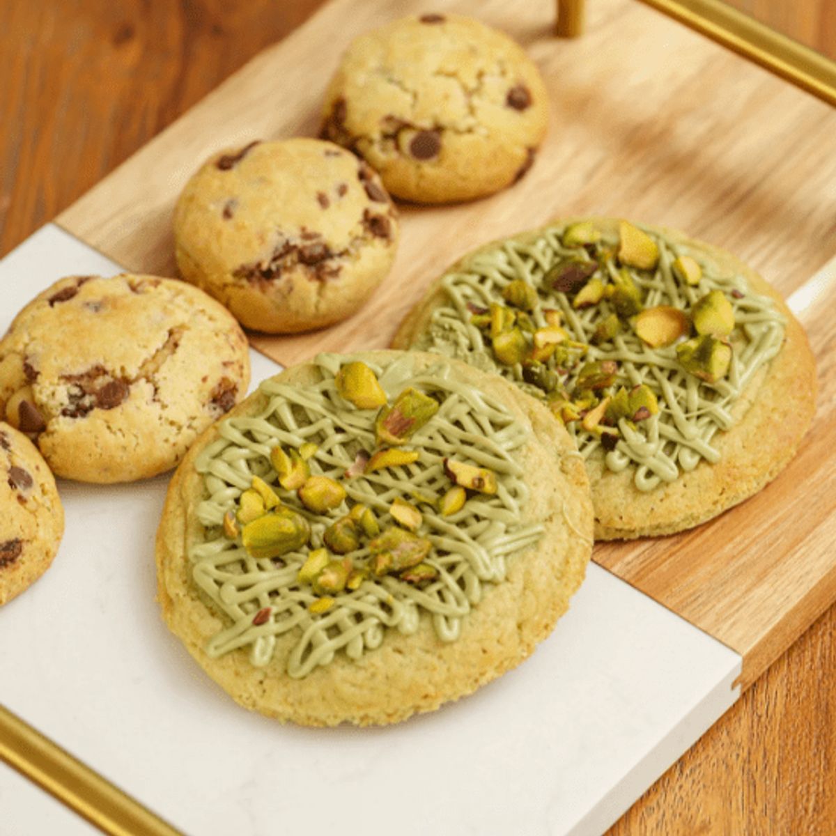 MAP DESIGN HOME - Azafate de Marmol con Madera 30x20 cm