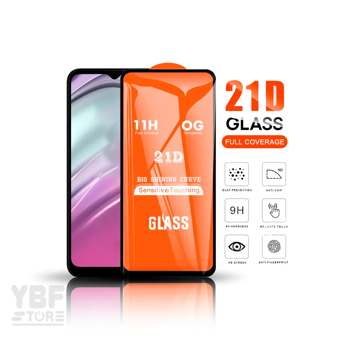 GENERICO - Mica de Vidrio 9D 21D para ZTE Blade A54