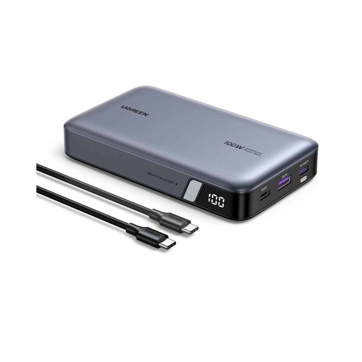 UGREEN - Power Bank UGREEN 20000mAh 100W Carga Super Rápida Portátil PB720