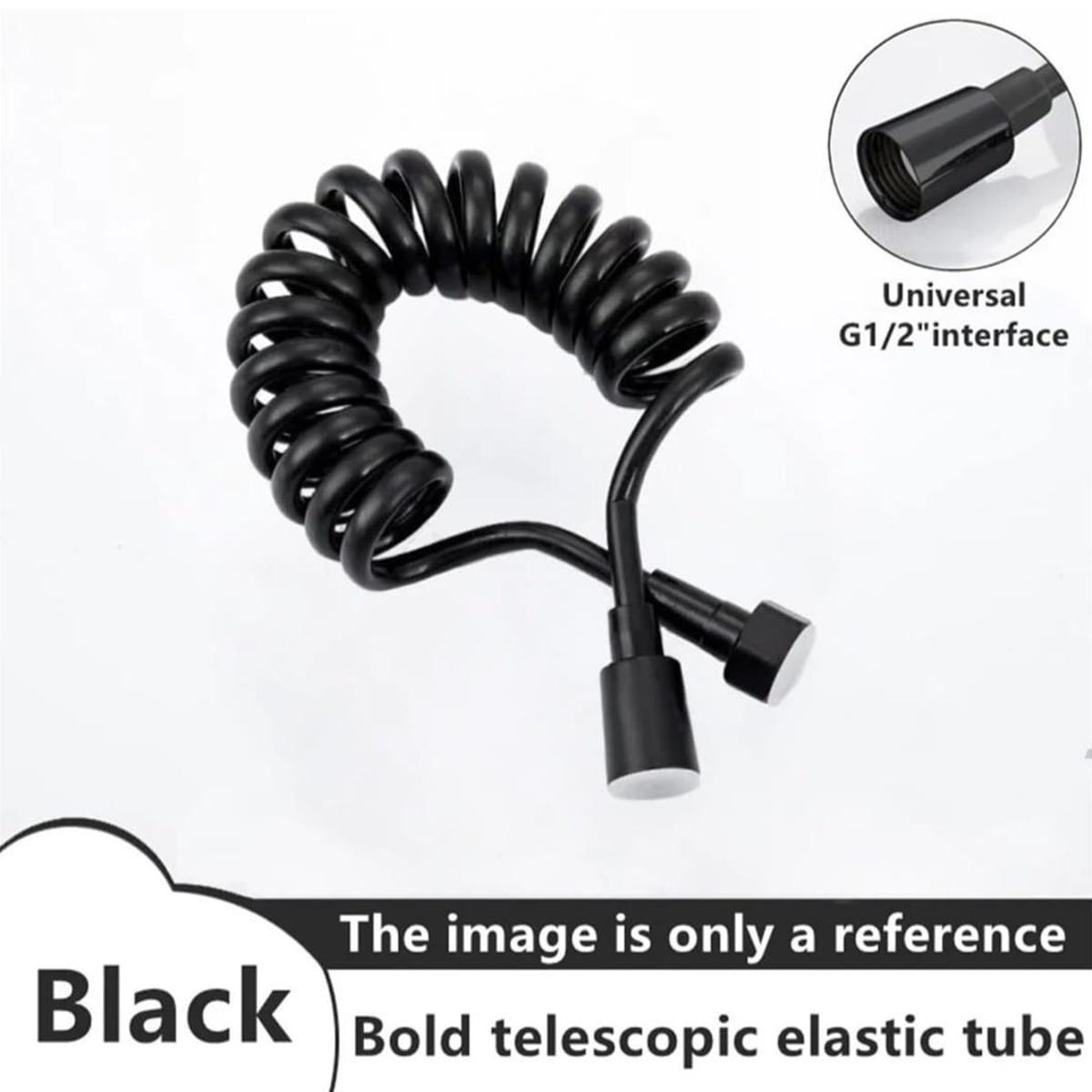 GENERICO - Manguera para Bidé de ducha extensible en negro mate 150cm