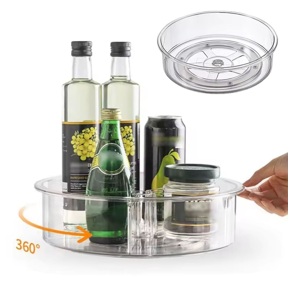 GENERICO - Bandeja Giratoria de Acrilico 35 cm diametro