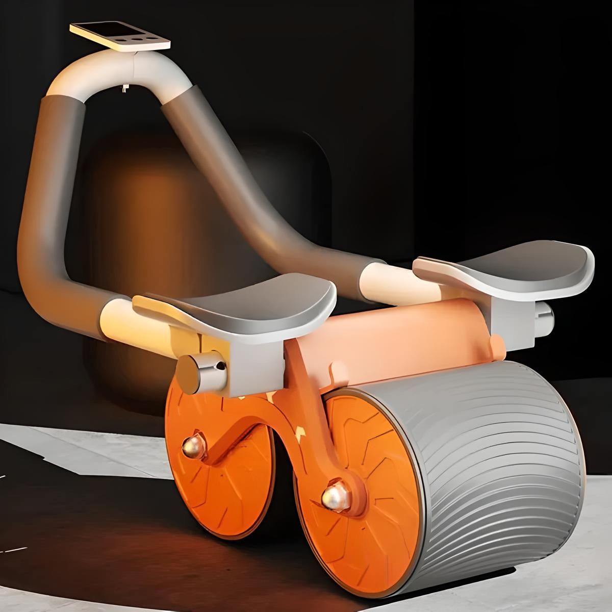 GENERICO - RUEDA ABDOMINAL DOBLE REBOTE 2 SOPORTES TEMPORIZADOR