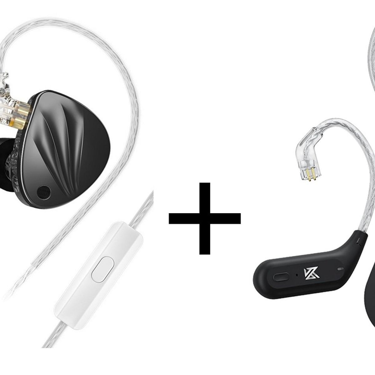 KZ - Audifono KZ KRILA  con Microfono y Adaptador Bluetooth AZ09 Tipo B