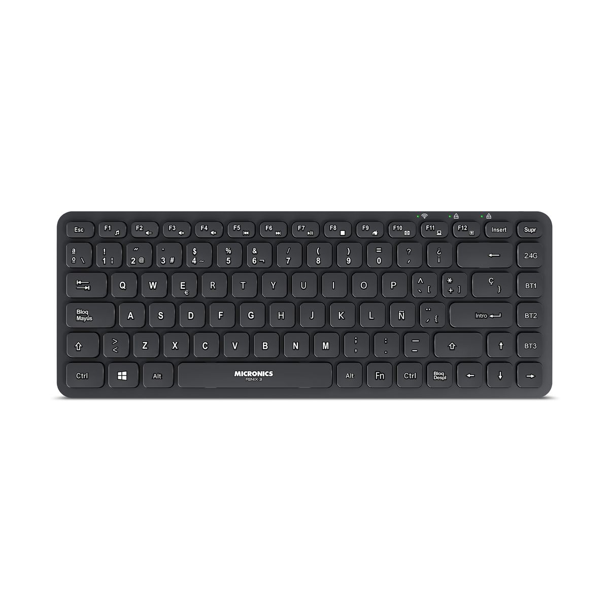 MICRONICS - Teclado Dual Wireless/Bluetooth Recargable Fenix 3 Micronics