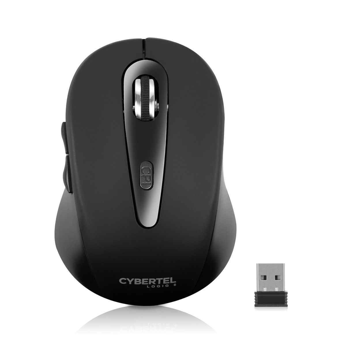 CYBERTEL - Mouse Inalámbrico Logig 6 Black Cybertel