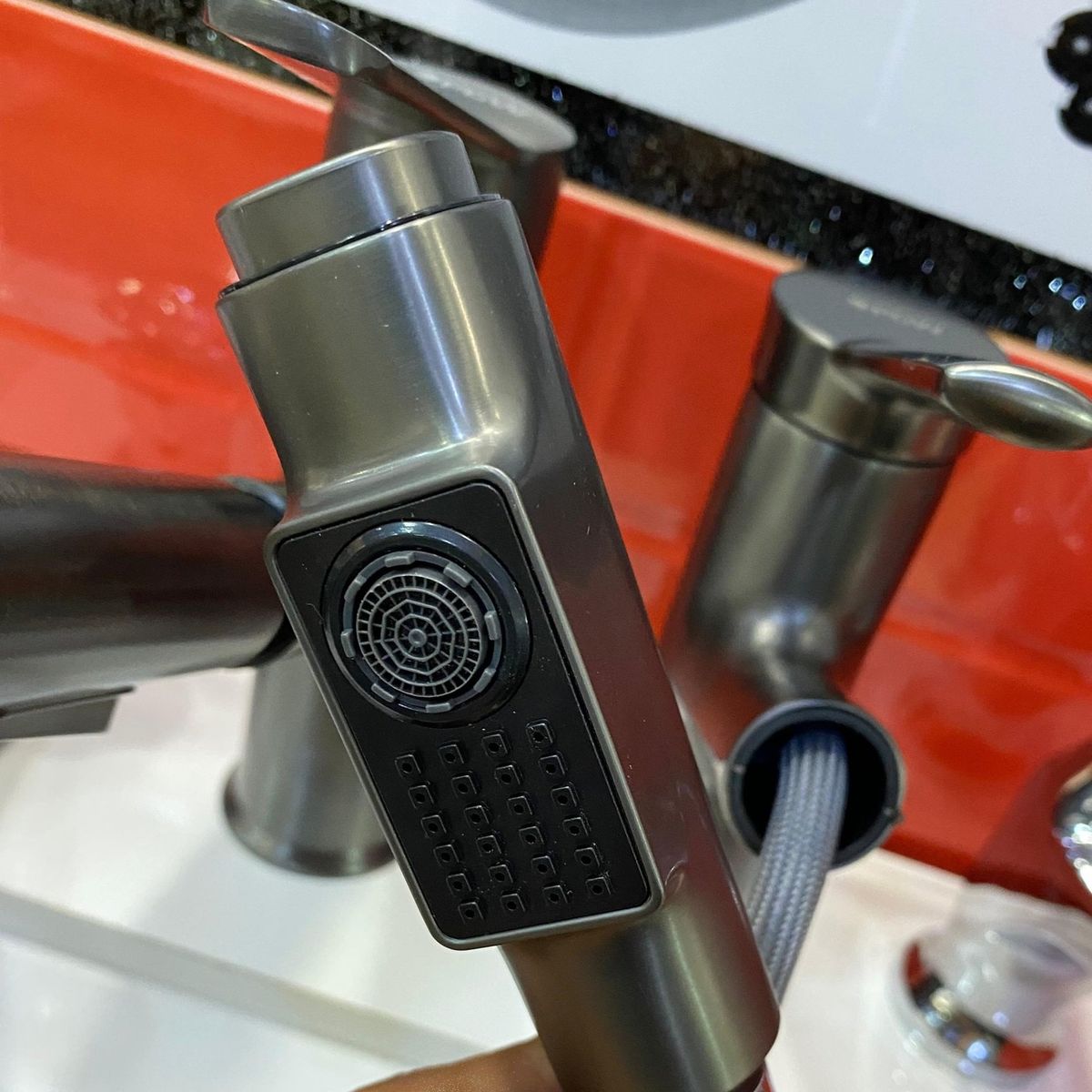 PGW - Grifo premium moderno para cocina - FrioCaliente-Extraíble retractil - Acero Inoxidable