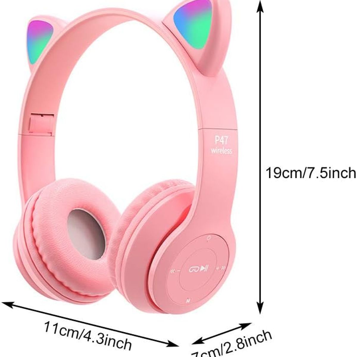 GENERICO - Auriculares inalámbricos con Bluetooth con orejas de Gatito.