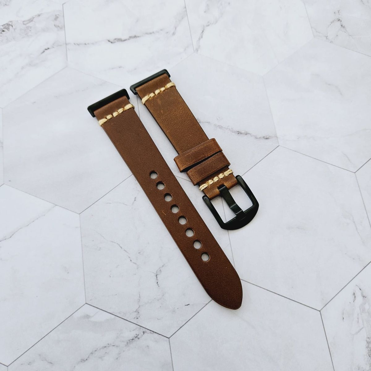 GENERICO - Correa Cuero 1 para HUAWEI FIT 3 - Marron