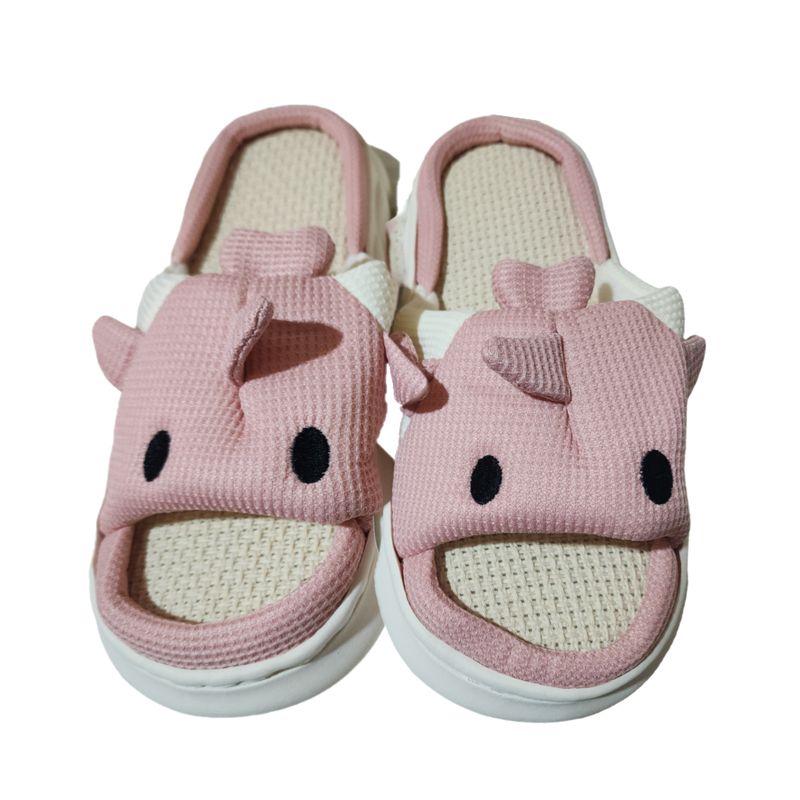 GENERICO - Pantuflas Sandalias de casa con diseño de tiburón - Rosa