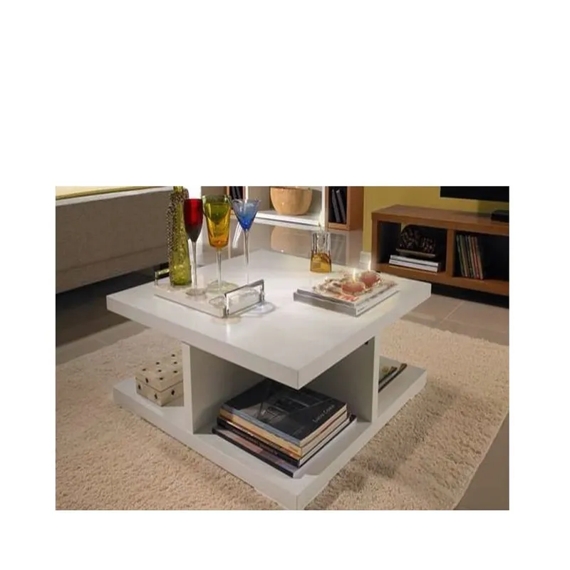 AMUEBLE - Mesa de centro  * New PALAO *  BLANCO  MELAMINA 18MM  AMUEBLE