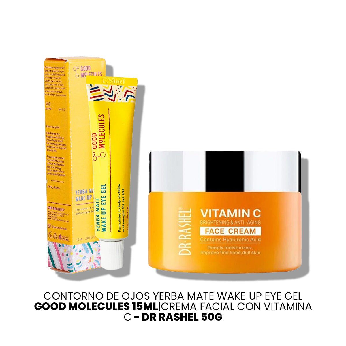GOOD MOLECULES - Contorno De Ojos Yerba Mate Wake 15ml-Crema facial con vitamina C - Dr Rashel 50g