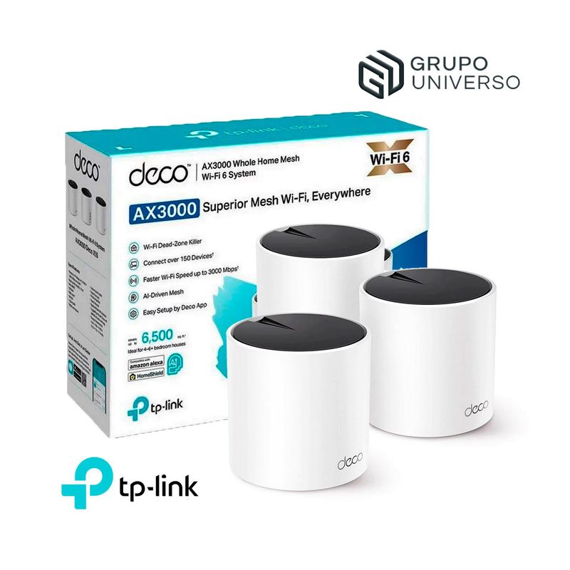 TP LINK - Deco X55 3 Pack Tp-Link Mesh Sistema Wifi 6 AX3000