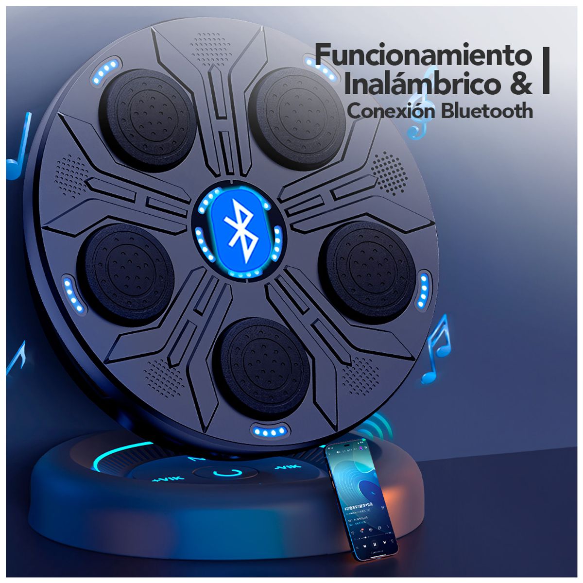 KELLER - Máquina de Box Musical con Bluetooth y Guantes de Regalo RS8