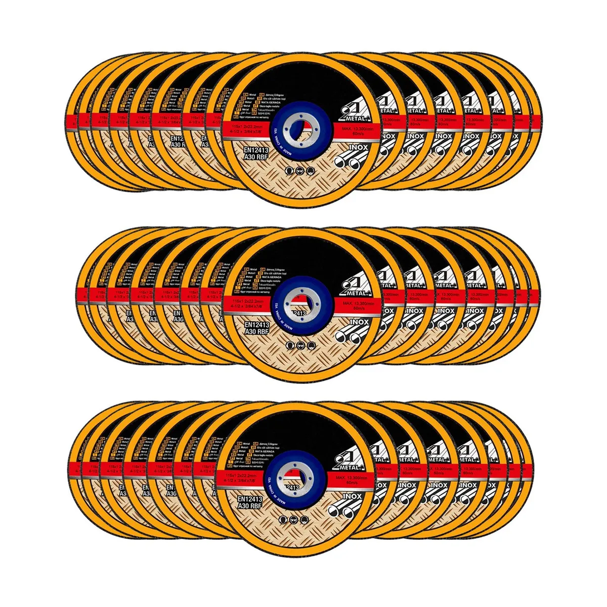 GENERICO - DISCO CORTE METAL 4 ½ AMOLADORA ESMERIL X60 UNIDADES