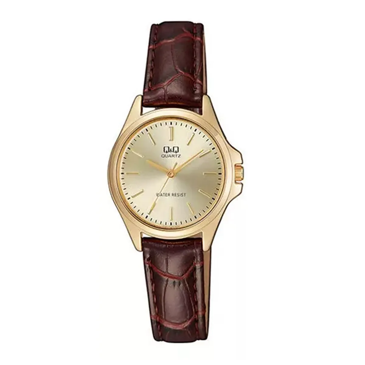 Q&Q - RELOJ MUJER CUERO MARRÓN DORADO MARCA QQ - MD2