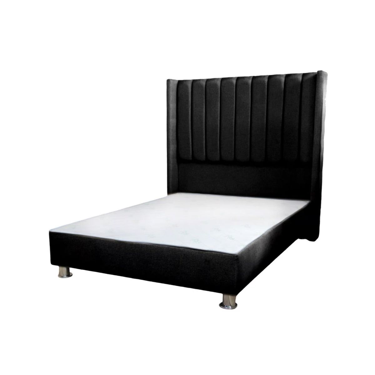 MUEBLES MACRUMO - Cama tapizada Barcelona - 2 Plz - Color negro