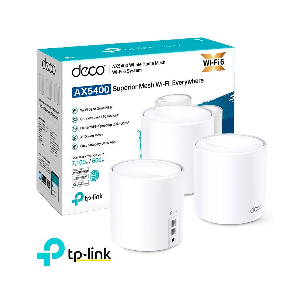 TP LINK - Deco X60 3 Pack Wifi 6 Sistema Mesh AX5400