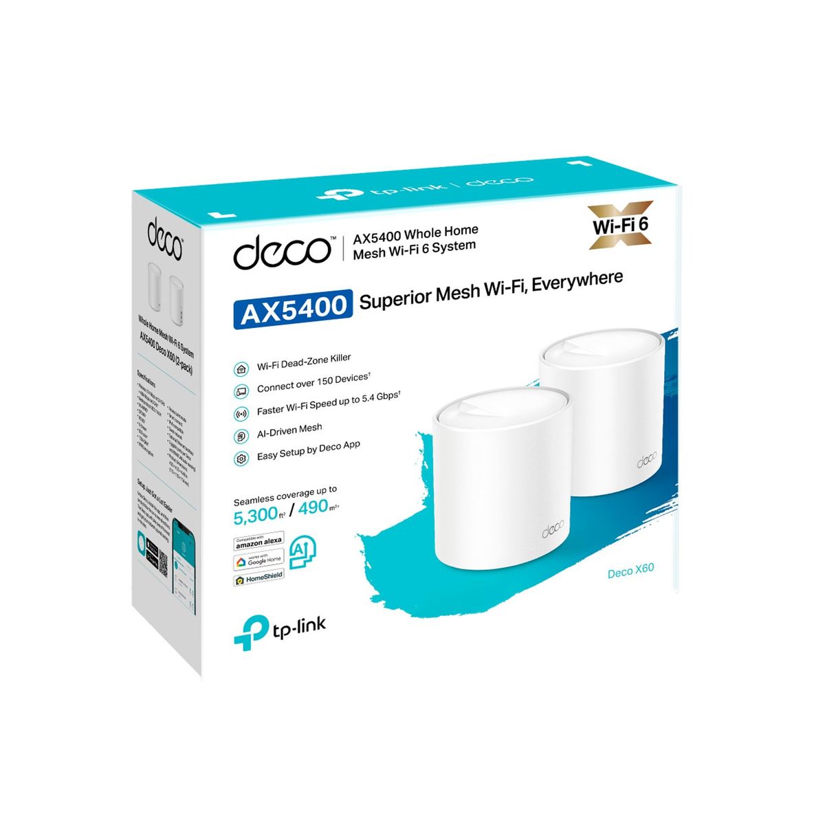 TP LINK - Deco X60 2 Pack Wifi 6 Sistema Mesh AX5400