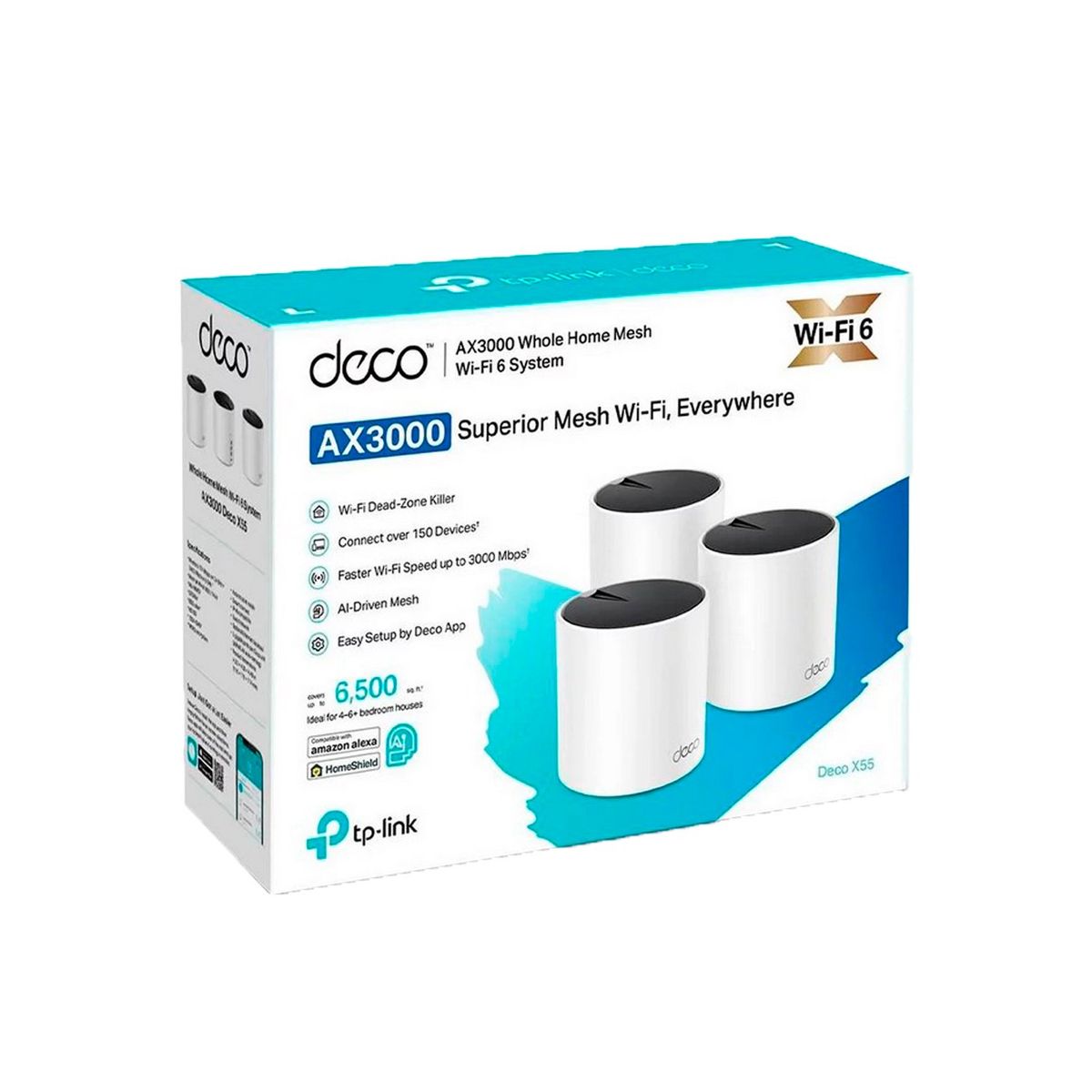 TP LINK - Deco X55 3 Pack Wifi 6 Sistema Mesh AX3000