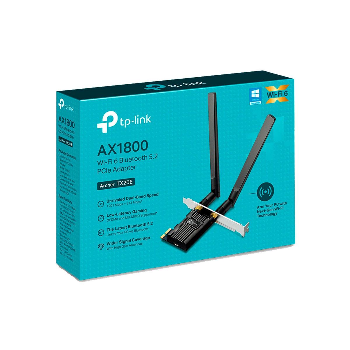 TP LINK - Archer TX20E Adaptador PCIe Wi-Fi 6 Bluetooth 5.3 AX1800