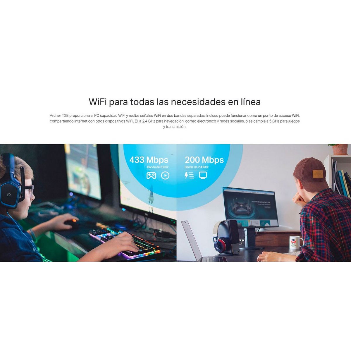 TP LINK - Archer T2E Adaptador PCI Express Dual Band AC600