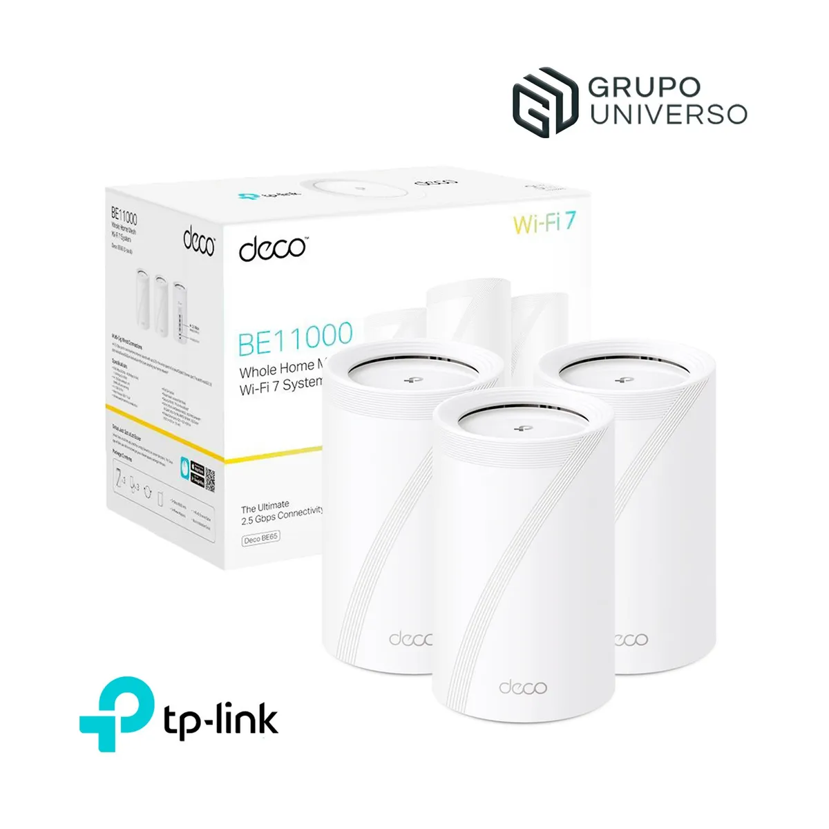 TP LINK - Deco BE65 3 Pack Tp-Link Mesh Sistema Wifi 7 BE11000
