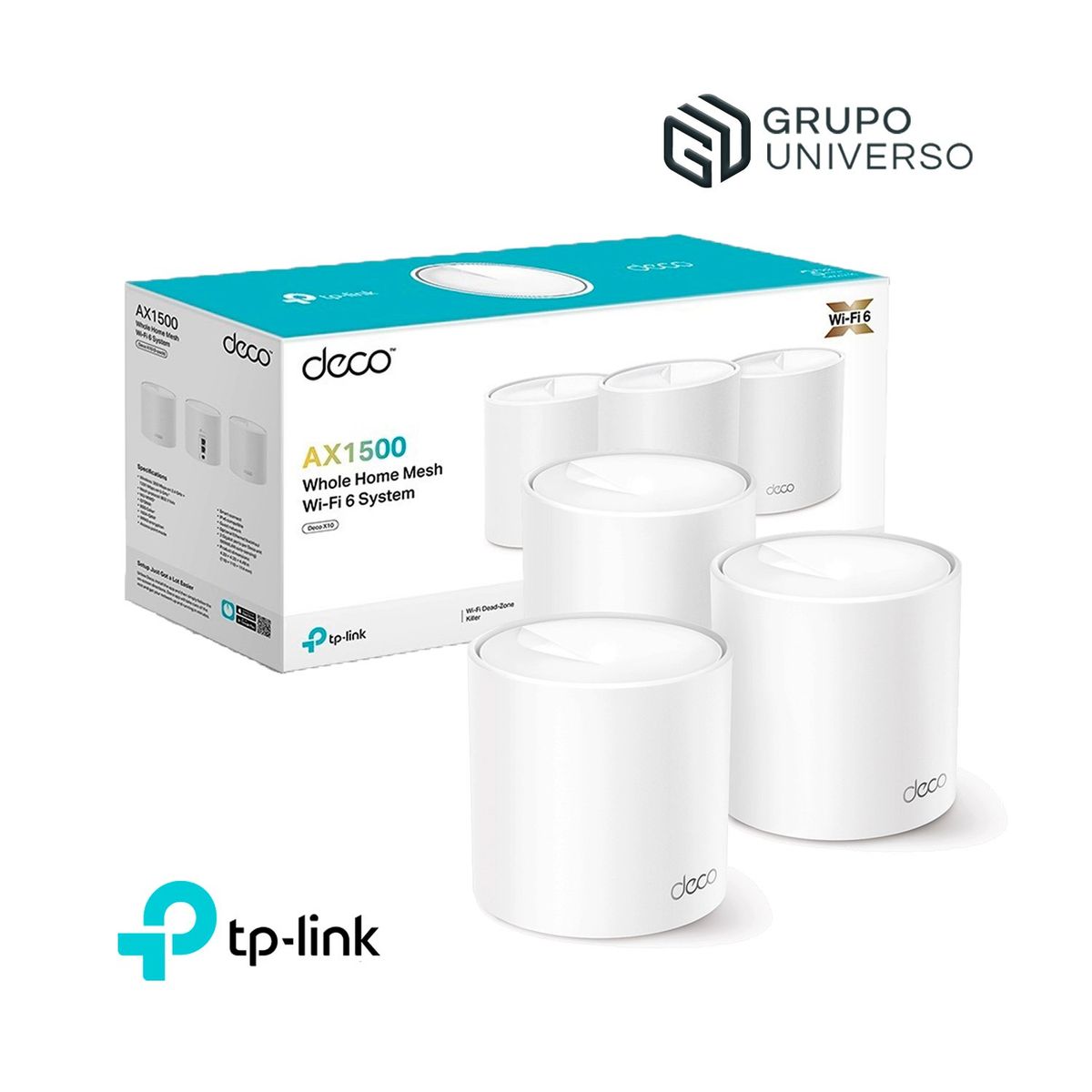 TP LINK - Deco X10 3 Pack Tp-Link Mesh Sistema Wifi 6 AX1500