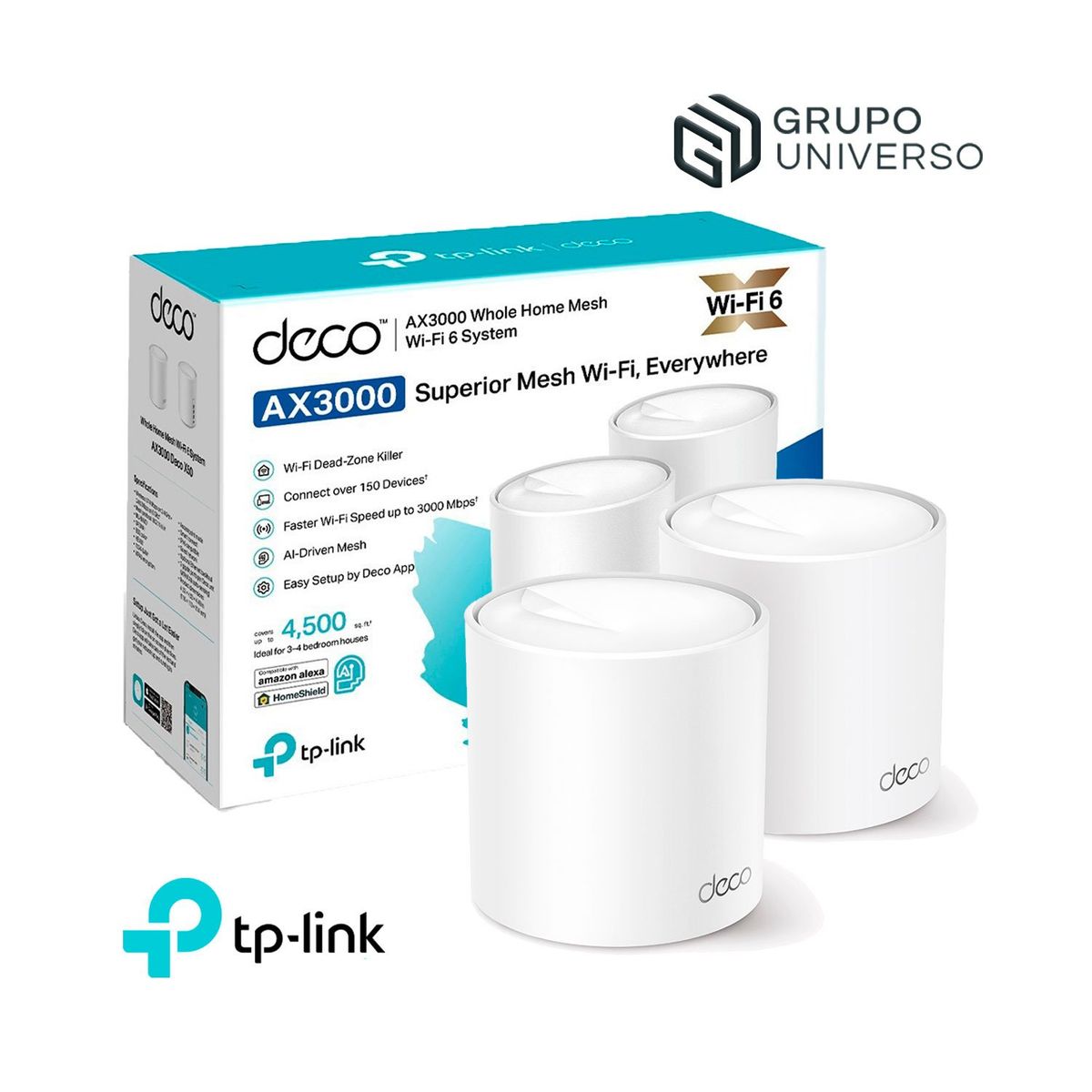 TP LINK - Deco X50 2 Pack Tp-Link Mesh Sistema Wifi 6 AX3000