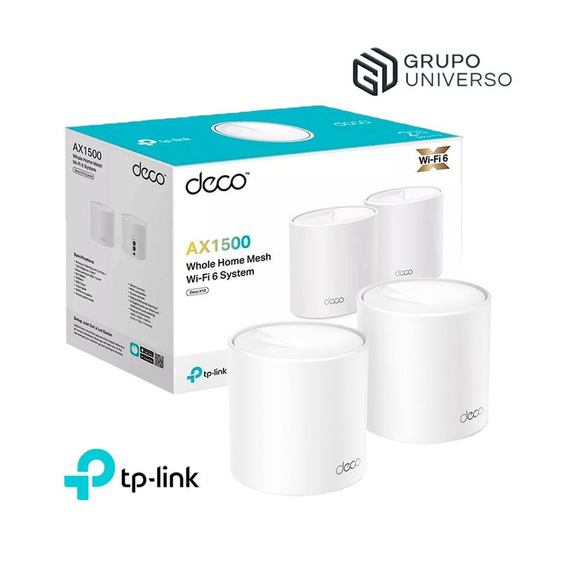 TP LINK - Deco X10 2 Pack Tp-Link Mesh Sistema Wifi 6 AX1500