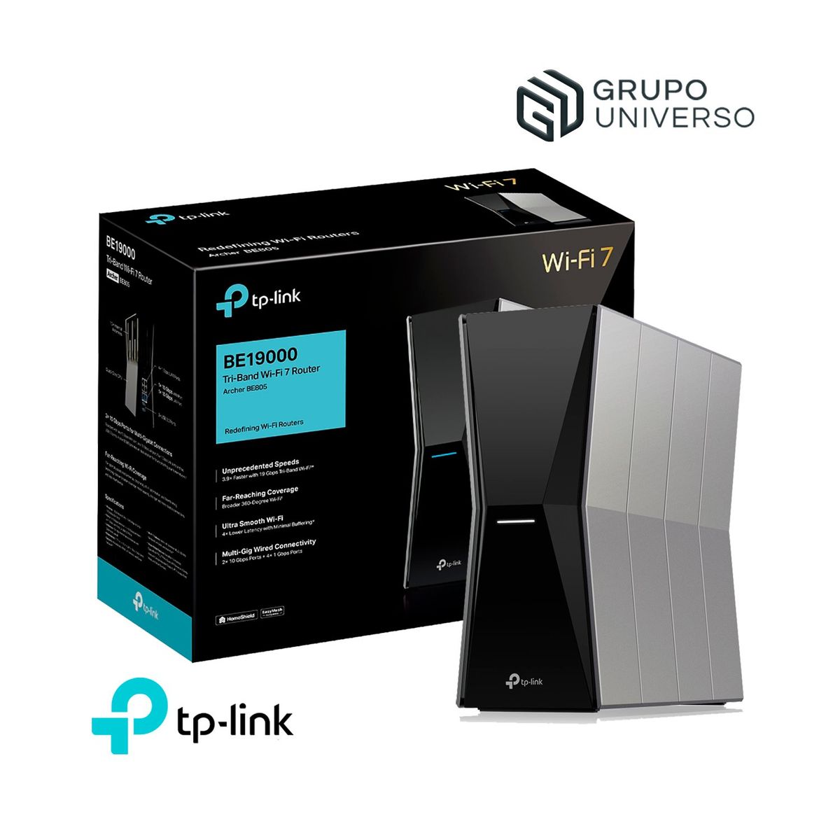TP LINK - Archer BE805 Tp-Link Wi-Fi 7 Router Tri-Band BE19000