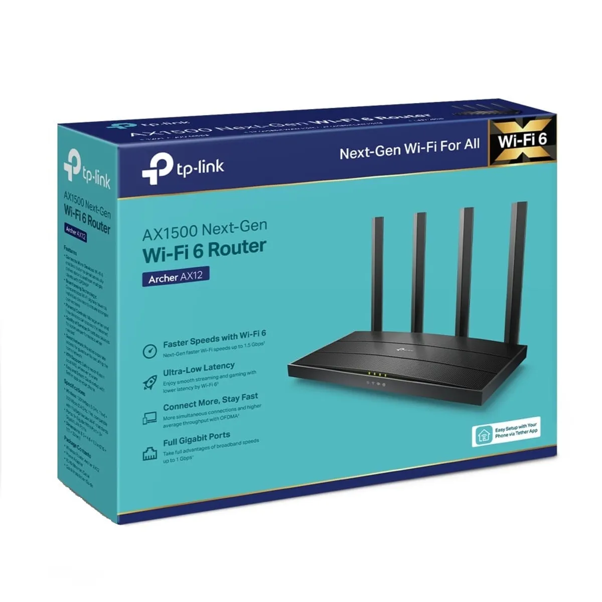 TP LINK - Archer AX12 Tp-Link Wi-Fi 6 Router Dual Band AX1500