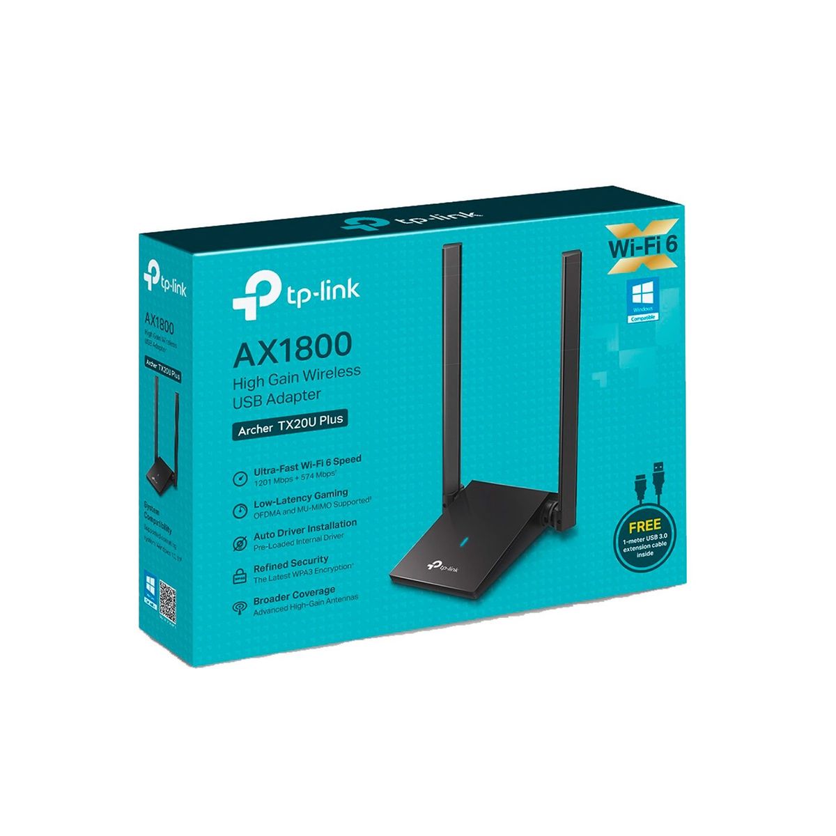 TP LINK - Archer TX20U Plus Tp-Link Adaptador USB inalámbrico Wi-Fi 6 AX1800