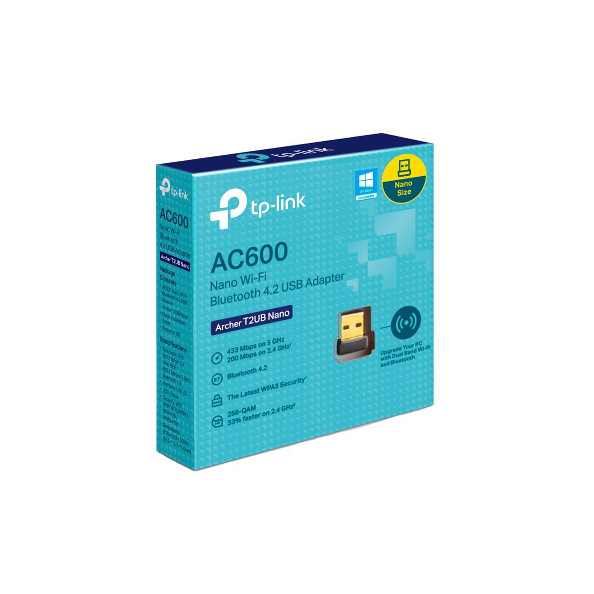 TP LINK - Archer T2UB Nano Tp-Link Adaptador USB inalámbrico Wi-Fi 5 AC600