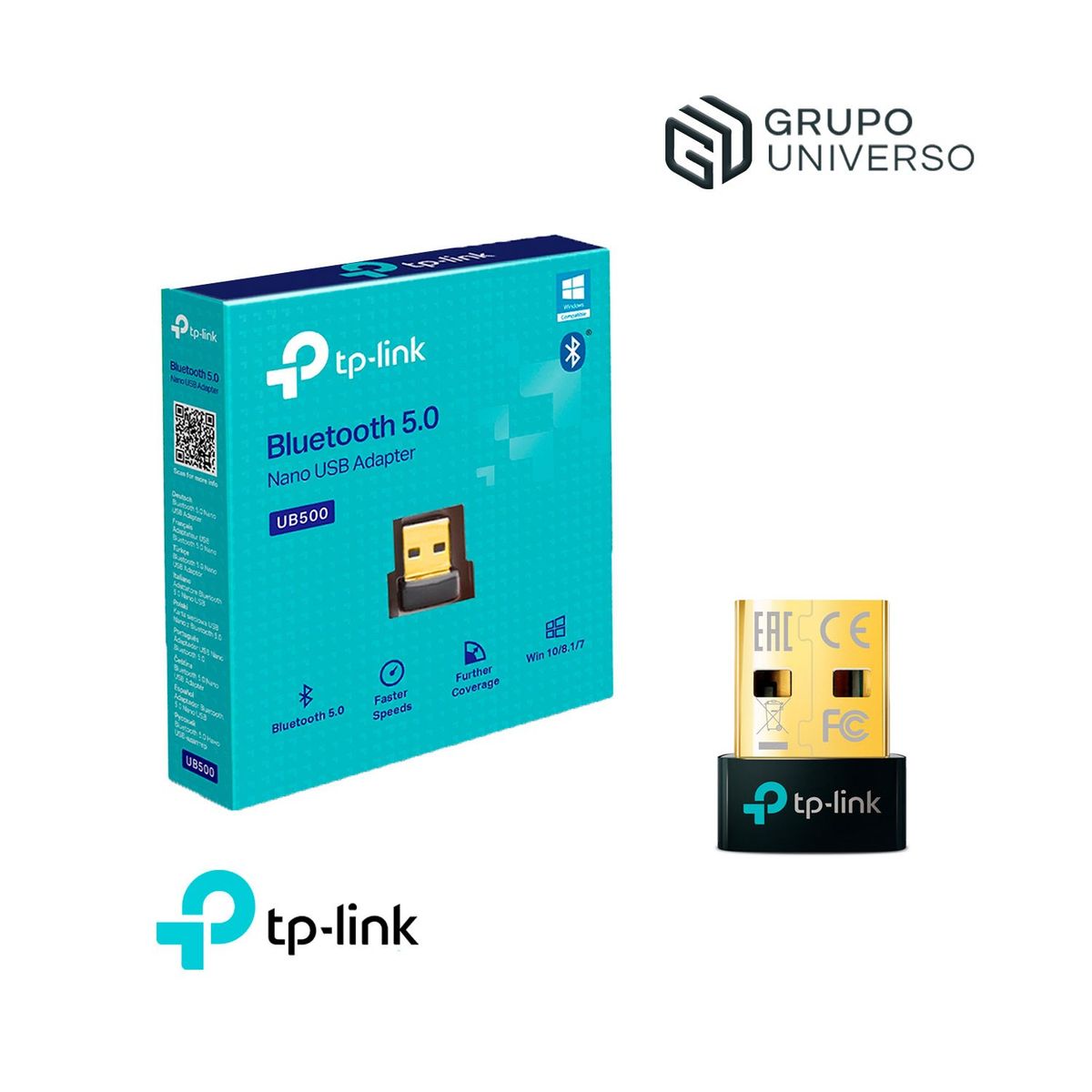 TP LINK - UB500 Tp-Link Adaptador Nano Usb Bluetooth 5