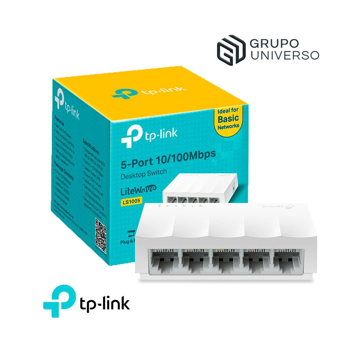 TP LINK - LS1005 Tp-Link Switch de 5 Puertos 10 100Mbps