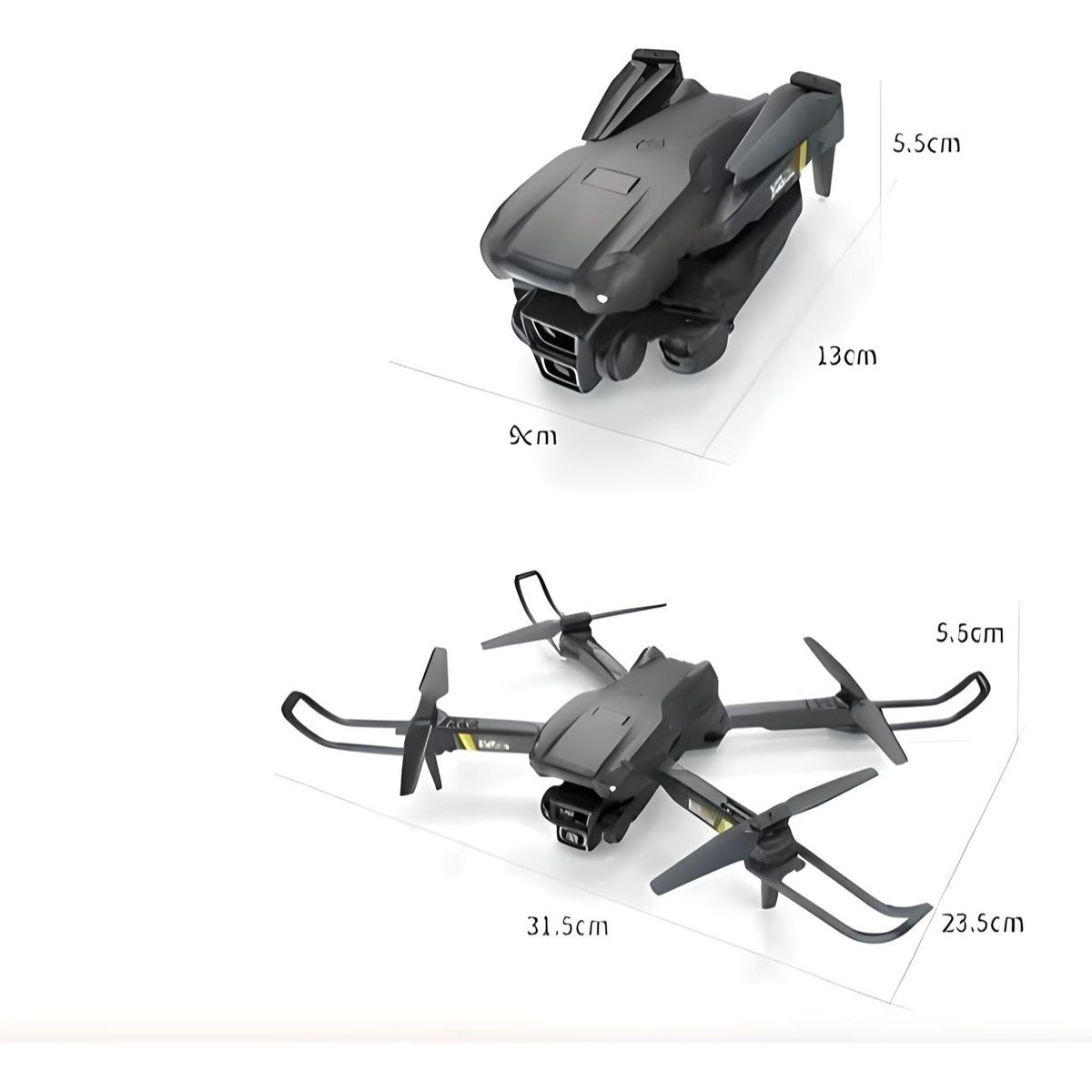 GENERICO - Drone Volador Max Doble Cámara HD Estuche Protector Portátil